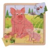 Bigjigs Toys Dřevěné puzzle Prasátko se selátkem