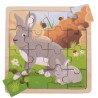 Bigjigs Toys Dřevěné puzzle králík s králíčkem