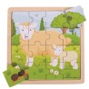 Bigjigs Toys Dřevěné puzzle Ovečka s jehňátkem