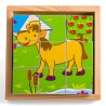 Bigjigs Toys Obrázkové kostky Zvířátka 9 kostek