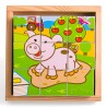 Bigjigs Toys Obrázkové kostky Zvířátka 9 kostek