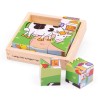 Bigjigs Toys Obrázkové kostky Zvířátka 9 kostek