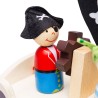 Bigjigs Toys Dřevěná pirátská loď s piráty