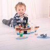 Bigjigs Toys Dřevěná pirátská loď s piráty