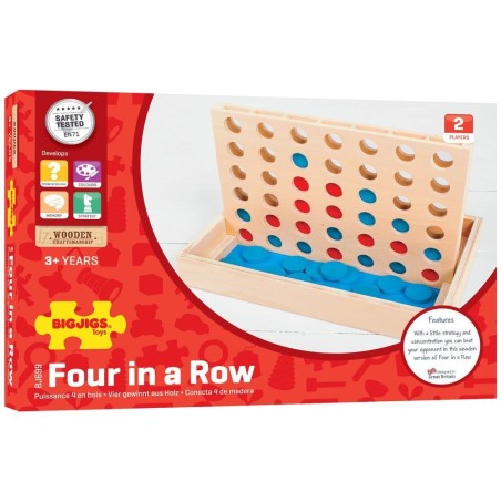 Bigjigs Toys Dřevěná hra Čtyři v rovině