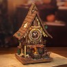 RoboTime 3D dřevěná mechanická skládačka Kukačkové hodiny barevné