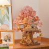 RoboTime 3D dřevěná skládačka Domeček na stromě Sakura