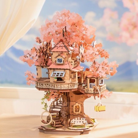 RoboTime 3D dřevěná skládačka Domeček na stromě Sakura