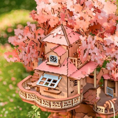 RoboTime 3D dřevěná skládačka Domeček na stromě Sakura