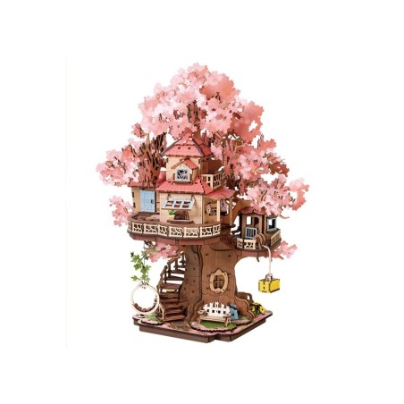 RoboTime 3D dřevěná skládačka Domeček na stromě Sakura