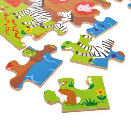 Bigjigs Toys Podlahové puzzle Noemova archa 48 dílků