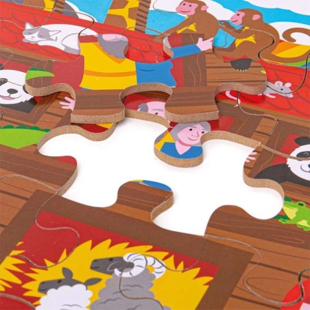 Bigjigs Toys Podlahové puzzle Noemova archa 48 dílků