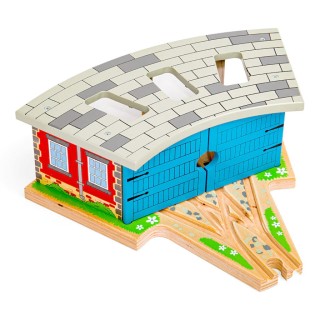 Bigjigs Rail Trojité dřevěné depo s vraty