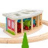 Bigjigs Rail Trojité dřevěné depo s vraty