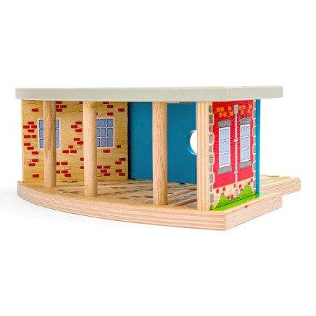 Bigjigs Rail Trojité dřevěné depo s vraty