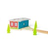 Bigjigs Rail Trojité dřevěné depo s vraty