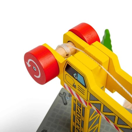 Bigjigs Rail Velký jeřáb žlutý