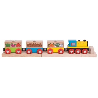 Bigjigs Rail Nákladní vlak se zeleninou