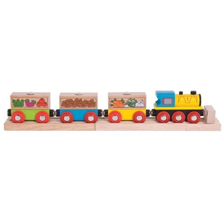 Bigjigs Rail Nákladní vlak se zeleninou