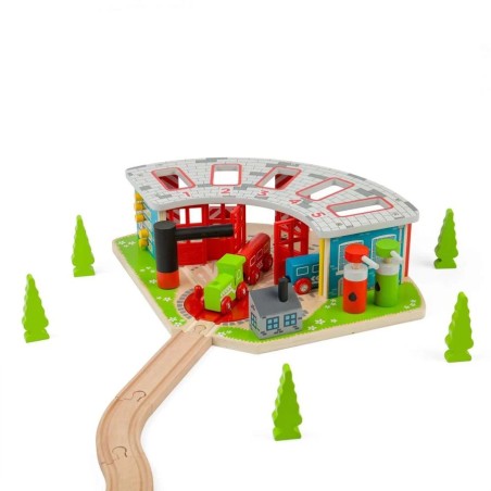 Bigjigs Rail Exkluzivní depo pro 5 vláčků