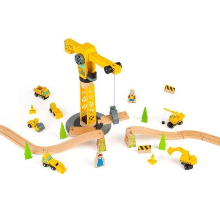 Bigjigs Rail Jeřáb a stavební stroje