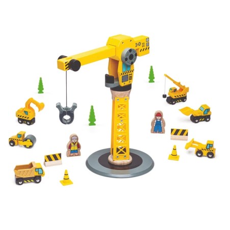 Bigjigs Rail Jeřáb a stavební stroje