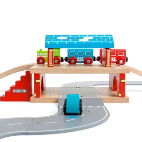 Bigjigs Rail Nádraží nad cestou