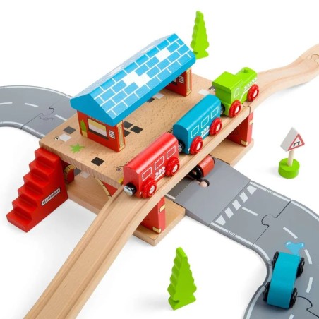 Bigjigs Rail Nádraží nad cestou