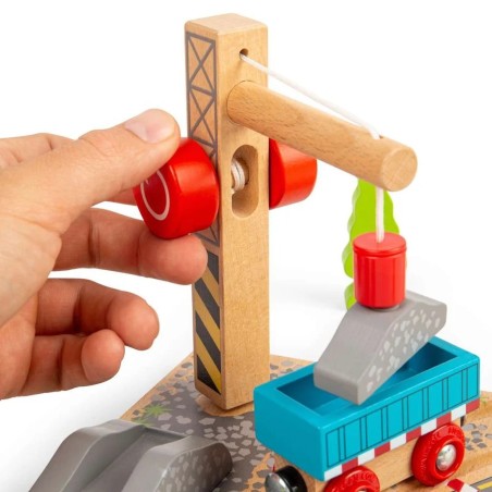 Bigjigs Rail Jeřáb se štěrkem