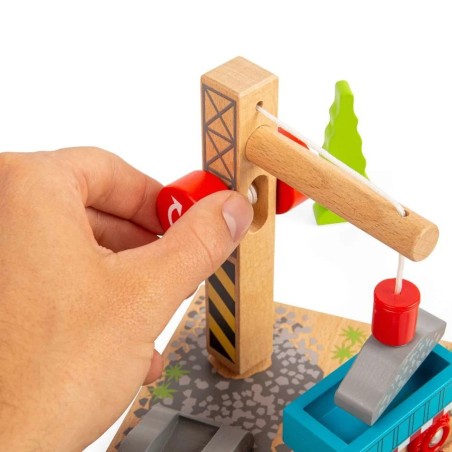 Bigjigs Rail Jeřáb se štěrkem