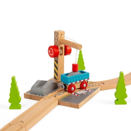 Bigjigs Rail Jeřáb se štěrkem