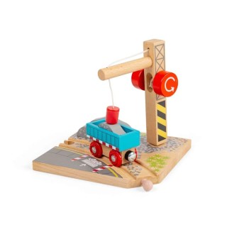 Bigjigs Rail Jeřáb se štěrkem