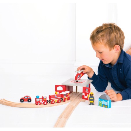 Bigjigs Rail Depo hasičská stanice