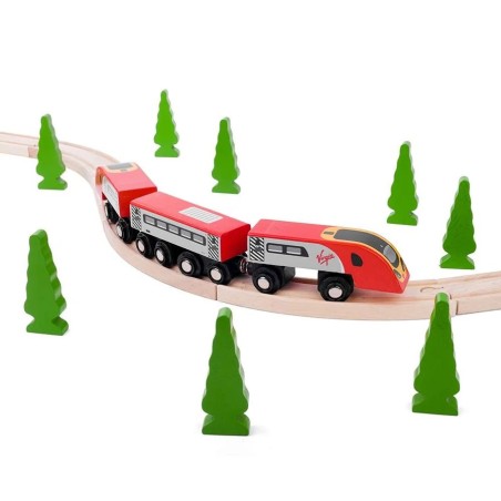 Bigjigs Rail Dřevěný vlak Virgin Pendolino