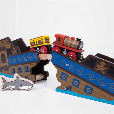 Bigjigs Rail Pirátský vlak