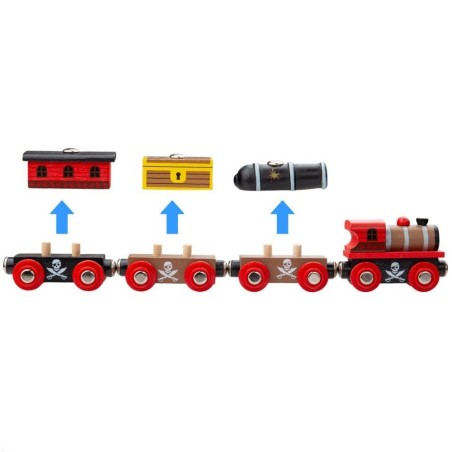 Bigjigs Rail Pirátský vlak