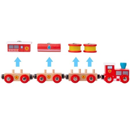 Bigjigs Rail Hasičský vlak