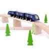 Bigjigs Rail Dřevěný rychlík High Speed 1 modrý