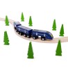 Bigjigs Rail Dřevěný rychlík High Speed 1 modrý