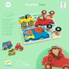 DJECO Vkládací puzzle Puzz & Roll Autíčko
