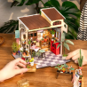 RoboTime 3D dřevěná skládačka Miniatura domečku Květinářství