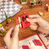 RoboTime 3D dřevěná skládačka Miniatura domečku Květinářství