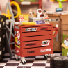 RoboTime 3D dřevěná skládačka Miniatura domečku Garáž
