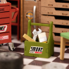 RoboTime 3D dřevěná skládačka Miniatura domečku Garáž