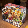 RoboTime 3D dřevěná skládačka Miniatura domečku Garáž