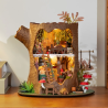 RoboTime 3D dřevěná skládačka Miniatura domečku Lesní chaloupka z pařezu