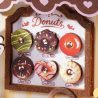 RoboTime 3D dřevěná skládačka Miniatura domečku Obchod s donuty