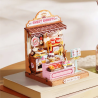 RoboTime 3D dřevěná skládačka Miniatura domečku Obchod s donuty