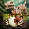 RoboTime 3D dřevěná mechanická skládačka Velociraptor