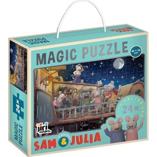 Jiri Models Třpytivé puzzle v krabičce Dům myšek Sam & Julie